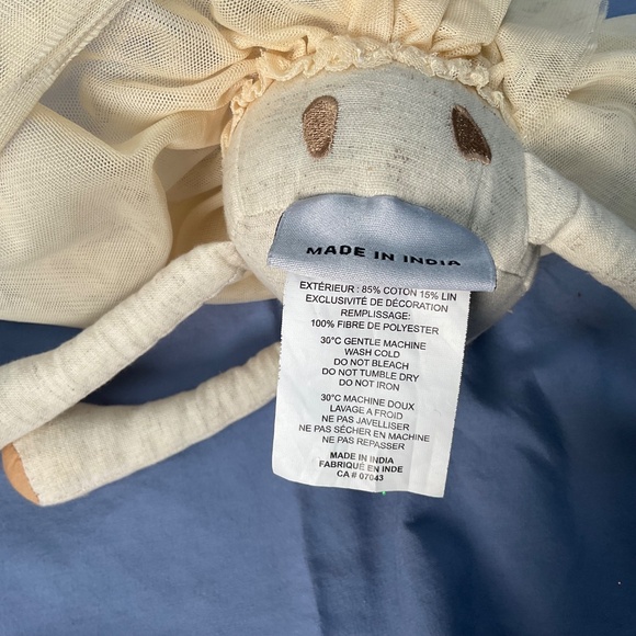 Lot of three cotton and linen stuffies loveys nursery decor - Picture 8 of 15